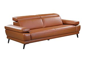 Mercer E8232 Adobe Orange Thick Leather Loveseat by BH Furniture