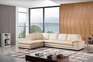 ML157 L214 Beige Top Grain Leather Sectional by BH Furniture