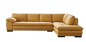 ML157 L222 Mustard Top Grain Leather Sectional by BH Furniture