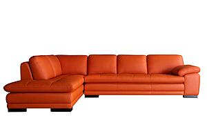 ML157 L227 Orange Top Grain Leather Sectional by BH Furniture