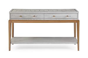 Perrine Wood Console Table in Soft Graphite Gray by Bassett Mirror