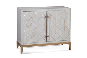 Perrine Wood Hospitality Cabinet in Graphite Gray by Bassett Mirror