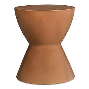 Hourglass Outdoor Stool Terracotta by Moe's Home Collection