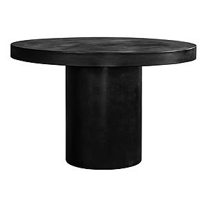 Cassius Round Outdoor Dining Table Black by Moe's Home Collection