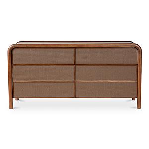 Rye 6 Drawer Dresser Warm Brown by Moe's Home Collection