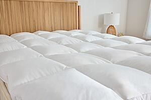 3" Box-Stitched Shredded Latex Mattress Topper by Naturepedic