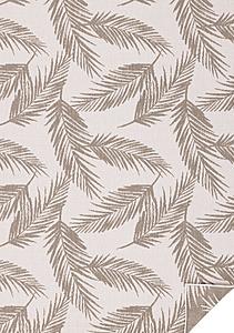 Bristol Beige Cream Leaf Motif Reversible Rug by Kalora