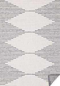 Bristol Grey Cream Pointing Triangles Reversible Rug by Kalora