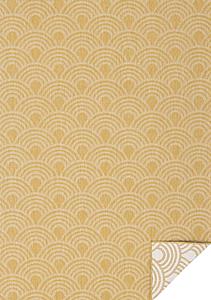 Bristol Reversible Yellow Taupe Rainbow Arch Pattern Rug by Kalora