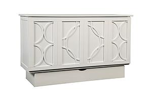 Brussels Queen Murphy Cabinet Bed White by Arason Furniture