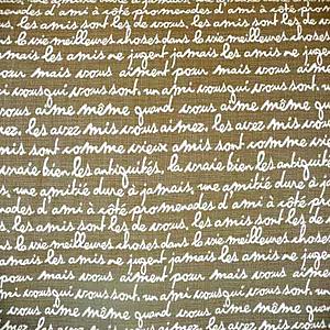 French Script Futon Cover by CottonBelle