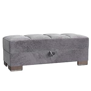 Armada Lounge Sectional Ottoman 1 Microfiber Gray by Casamode