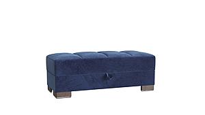 Armada Lounge Sectional Ottoman 4 Microfiber Blue by Casamode