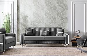 Escalade 87" Convertible Sofa w/Storage - Gray by Casamode