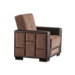 Loft 37" Wide Convertible Armchair - Brown by Casamode