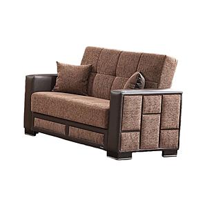 Loft 65" Wide Convertible Loveseat - Brown by Casamode