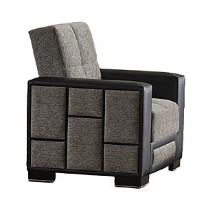 Loft 37" Wide Convertible Armchair - Gray by Casamode