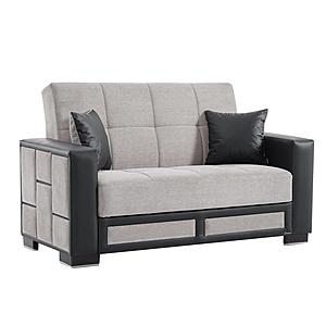 Loft 65" Wide Convertible Loveseat - Silver by Casamode