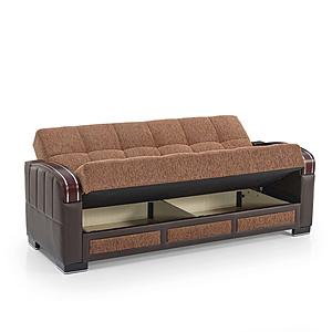 Maya 87" Convertible Sofa w/Storage - Brown by Casamode