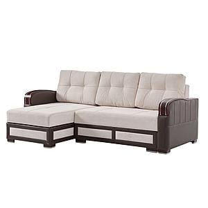 Maya 96" Convertible L-Shaped Sectional w/Storage - Cream by Casamode