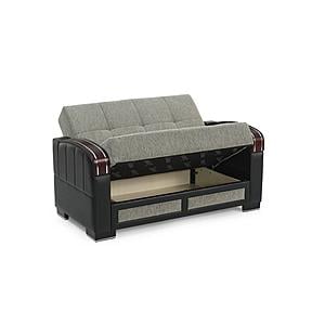 Maya 63" Convertible Loveseat w/Storage - Gray by Casamode