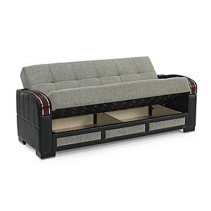 Maya 87" Convertible Sofa w/Storage - Gray by Casamode