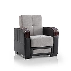 Maya Convertible Armchair w/Storage - Silver by Casamode