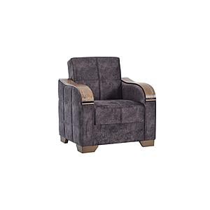 Saphire Convertible Armchair w/Storage - Brown by Casamode