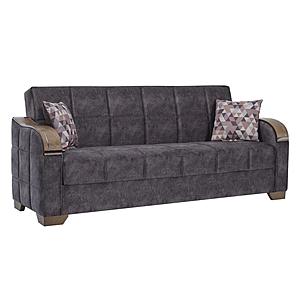 Saphire 88" Convertible Sofa Sleeper w/Storage - Brown by Casamode