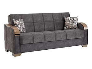 Saphire 88" Convertible Sofa Sleeper w/Storage - Gray by Casamode