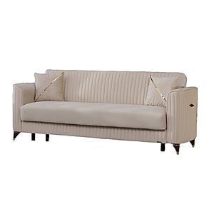 Zebra 90" Convertible Sofabed w/Storage - Beige Luna 21 by Casamode