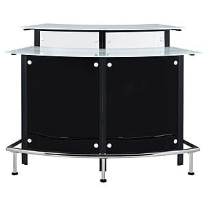 Keystone Glass Top Bar Unit Black by Coaster