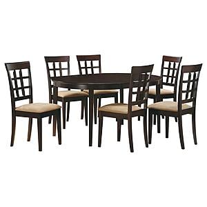 Gabriel 7-piece Extension Leaf Dining Table Set Cappuccino by Coaster