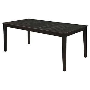 Louise Rectangular Dining Table with Extension Leaf Black by Coaster