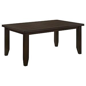 Dalila Dining Room Set (Dining Table, 4 Chairs) Cappuccino and Black by Coaster