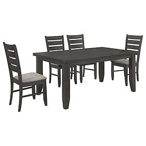 Dalila 5-piece Rectangular Dining Set Grey and Dark Grey by Coaster