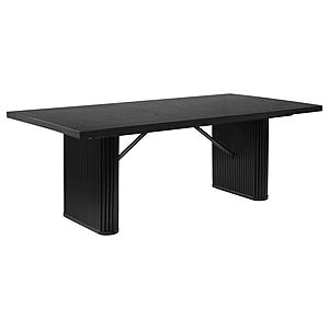 Catherine Rectangular Double Pedestal Dining Table Black by Coaster