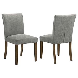 Cantley Upholstered Dining Side Chair Grey (Set of 2) by Coaster