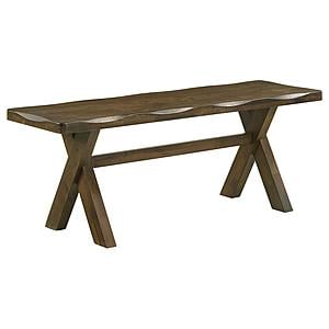Alston X-shaped Dining Bench Knotty Nutmeg by Coaster