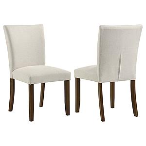Cantley Upholstered Dining Side Chair Beige (Set of 2) by Coaster