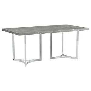 Sterling 72-inch Rectangular Dining Table Grey Faux Marble by Coaster