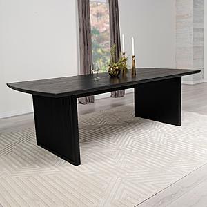 Brookmead Rectangular Dining Table with 18" Removable Extension Leaf Black by Coaster