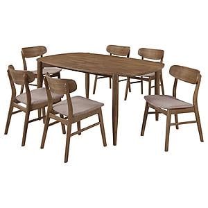 Dortch 7-piece Oval Solid Wood Dining Set Walnut by Coaster