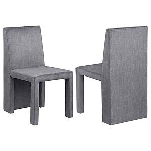 Tordera Velvet Upholstered Dining Side Chair Grey (Set of 2) by Coaster