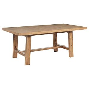 Middleton 76-inch Extension Leaf Dining Table Natural Brown by Coaster