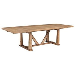 Middleton 106-inch Extension Leaf Dining Table Natural Brown by Coaster