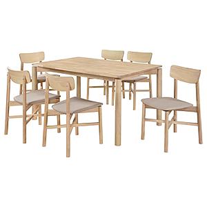 Parkridge 7-piece 59-inch Wood Dining Set White Washed by Coaster