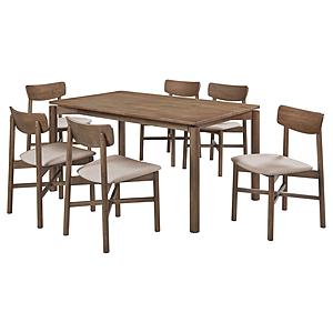 Parkridge 7-piece 59-inch Wood Dining Set Natural Walnut by Coaster