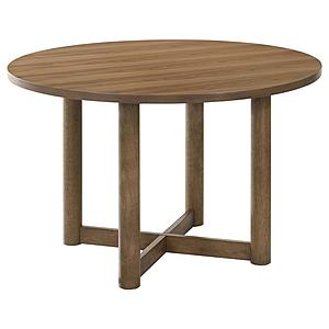 Crestmore 46-inch Round Wood Dining Table Walnut by Coaster
