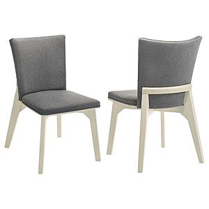 Biloxi Upholstered Dining Side Chair Grey (Set of 2) by Coaster